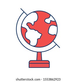 Education & School line icons for map  & earth 