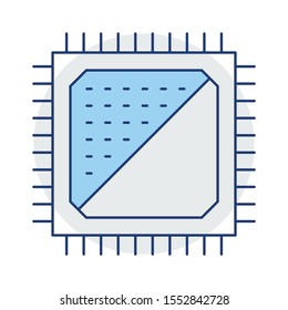 Education & School line icons for micro  & chip 