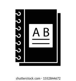 Education & School line icons for notebook & reading 