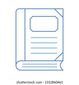 Education & School line icons for notebook  & reading 