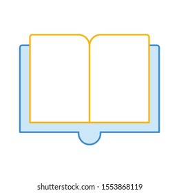 Education & School line icons for notebook  & reading 