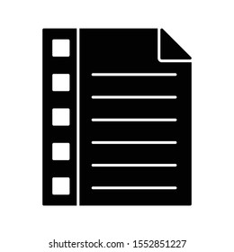 Education & School line icons for paper  & page 