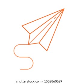 Education & School line icons for plane & toy 