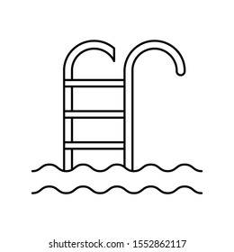 Education & School line icons for pool  & activity 