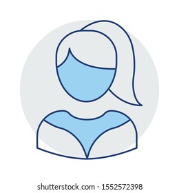 Education & School line icons for professor  & person 
