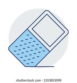 Education & School line icons for rubber  & drawing 