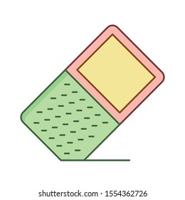 Education & School line icons for rubber  & drawing 