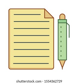 Education & School line icons for sheet  & page 