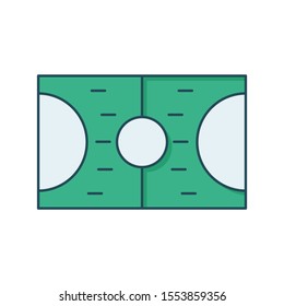 Education & School line icons for soccer  & ground 
