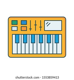 Education & School line icons for sound & instrument 