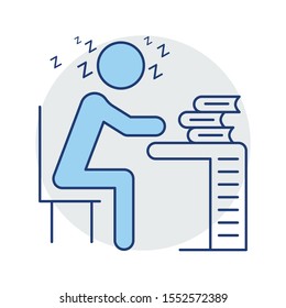 Education & School line icons for table  & chair
