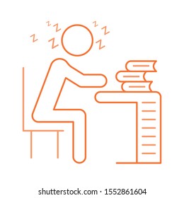 Education & School line icons for table  & chair