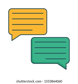 Education & School line icons for text  & message 