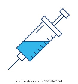 Education & School line icons for vaccine &  syringe