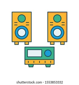 Education & School line icons for woofer  & tape 