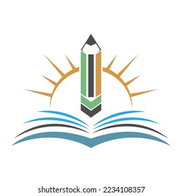 Education school logo design illustration