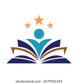 Education school logo design illustration