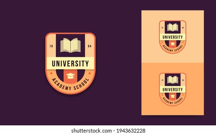 Education school logo template, University and college identity symbol badge