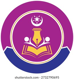 Modelo de logotipo da escola de educação, em ilustração vetorial.
Criação de logotipo de fantasia, em arquivo vetorial  
Design genérico de emblema acadêmico ideal para escolas, faculdades, universidades, centros de treinamento, plataformas de e-learning, papelaria, branding e materiais de marketing educacional.