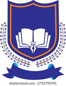 Education school logo template, in vector illustration.
Costume logo create, in vector file  
Generic academic emblem design ideal for schools, colleges, universities, training centers, e-learning platforms, stationery, branding and educational marketing materials.