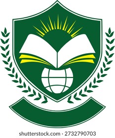 Education school logo template, in vector illustration.
Costume logo create, in vector file  
Generic academic emblem design ideal for schools, colleges, universities, training centers, e-learning platforms, stationery, branding and educational marketing materials.