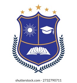 Education school logo template, in vector illustration.
Costume logo create, in vector file  
Generic academic emblem design ideal for schools, colleges, universities, training centers, e-learning platforms, stationery, branding and educational marketing materials.
