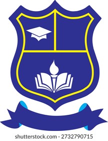 Education school logo template, in vector illustration.
Costume logo create, in vector file  
Generic academic emblem design ideal for schools, colleges, universities, training centers, e-learning platforms, stationery, branding and educational marketing materials.