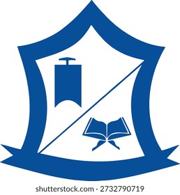 Education school logo template, in vector illustration.
Costume logo create, in vector file  
Generic academic emblem design ideal for schools, colleges, universities, training centers, e-learning platforms, stationery, branding and educational marketing materials.