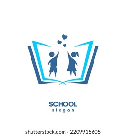 diseño vectorial del logotipo de la escuela de educación
