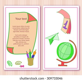 Education / school pattern, brochure, vector template