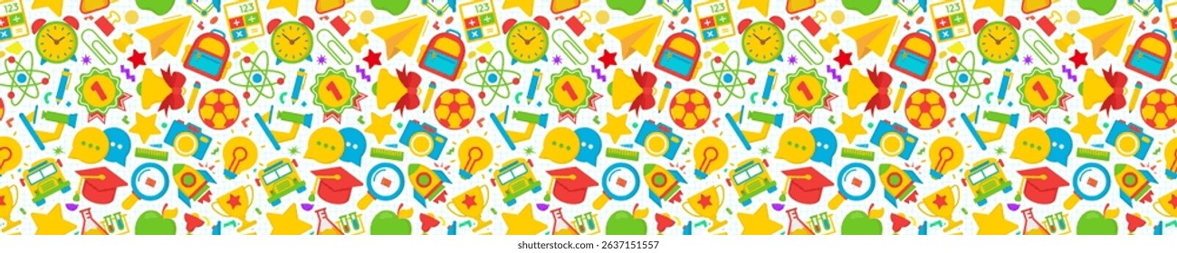Education and school pattern cartoon style