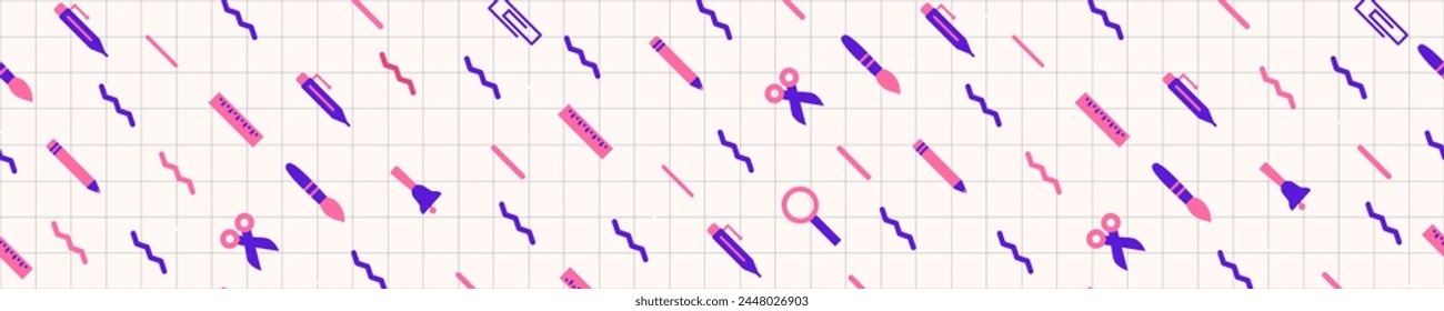 Education and school pattern with icons