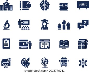 Education and School Related Vector Icons