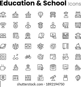 Education and School Science icon set