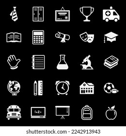 Education, school, science icon set. Student stuff icon collection.