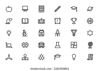 Education school science training institute icons