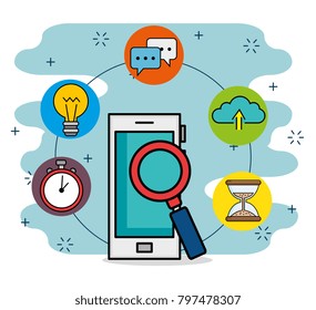 education school set icons