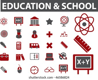 education & school signs. vector