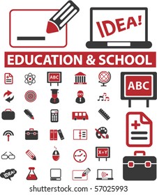 education & school signs. vector