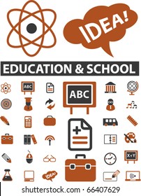 education & school signs. vector