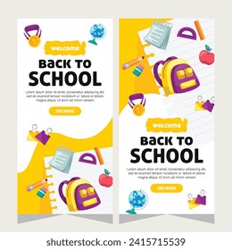 Education school stories social media template design