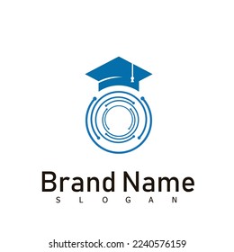 education school technology university logo design symbol