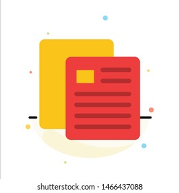 Education, School, Test, School Abstract Flat Color Icon Template. Vector Icon Template background