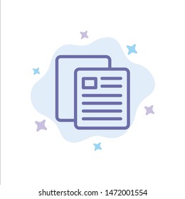 Education, School, Test, School Blue Icon on Abstract Cloud Background