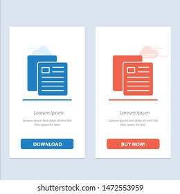 Education, School, Test, School  Blue and Red Download and Buy Now web Widget Card Template