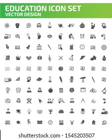 Education and school vector icon set design