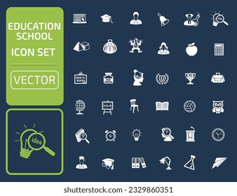 Vektorsymbol-Set für Bildung und Schule
