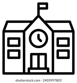 education school vector object illustration