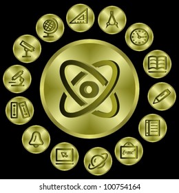 Education and science button set