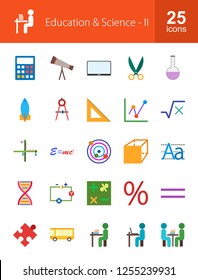 Education & Science Flat Icons